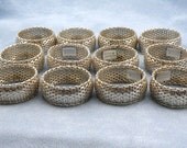 International Co. 925 Sterling Silver Napkin Rings Set 12 Pieces, 9.36 oz, Sku: MISC-1248