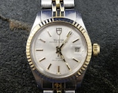 Vintage 1958 Rolex TUDOR Princess Oysterdate Ladies Watch - Two Tone , SKU W-1036