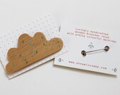 Wooden Cloud Brooch