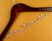 Reopening promotion, Single Line Wire Name Hanger, Custom Wedding Hanger, Personalized Bridal Hanger, Bridesmaids Name Hanger