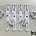 4 AVAIL Shabby Chic White Ring Knobs Vintage Distressed Hardware Pulls Back Plates Kitchen Cabinet Pull Cupboards Handles