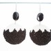 Black and white earrings, art jewelry, sophisticated dangle earrings, polymer clay earring, handmade jewelry, OOAK