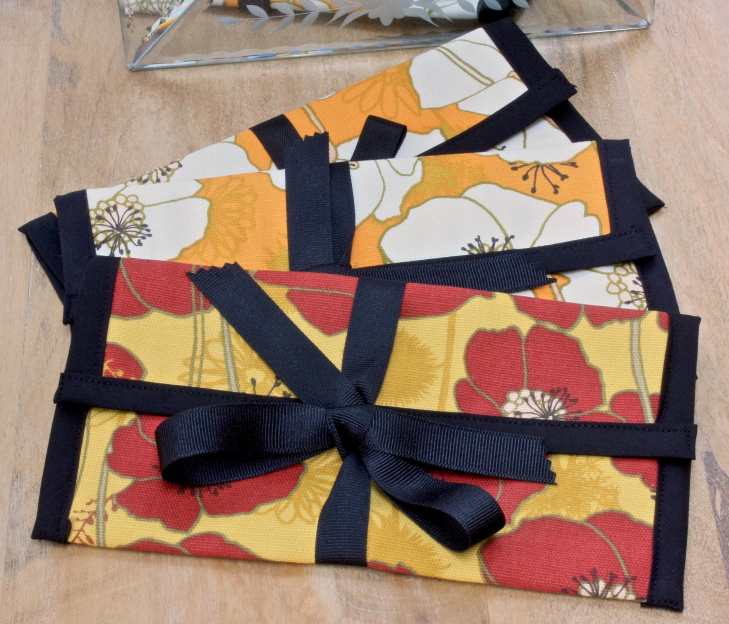 Poppies Cotton Cosmetics Clutch