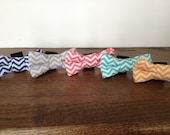 Chevron Small Dog Cat Bow Tie