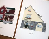 RESERVED FOR SARAH / 8"x10" House Portrait / Custom House Illustration / Print