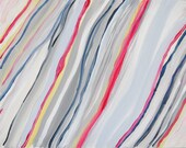 Original Art Abstract Painting "A Marble State No.2" on Canvas. Various shades of grey, pinks, pale yellow, navy and black.