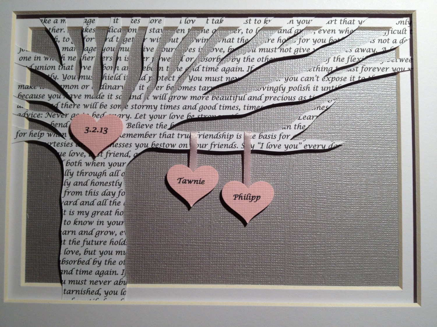 Unique Wedding Gift, First Anniversary Gift, First Dance Song Lyrics Tree - Customized - 8x10 FRAMED