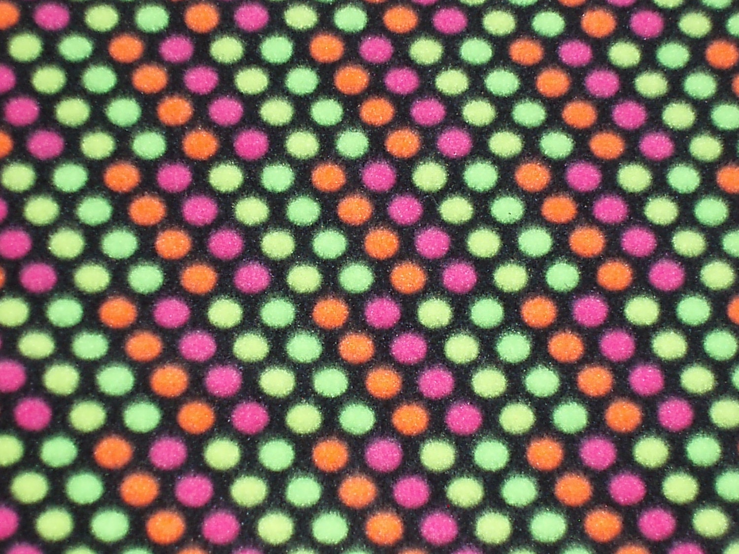 NEON Orange/Pink/Green Polka Dots Polyester Fleece Ski Scarf Neck Warmer Ear Muff in Child Size