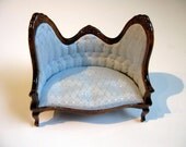 Miniature Furniture Dollhouse Sofa French Settee Concord Doll House Victorian 1:12 Scale
