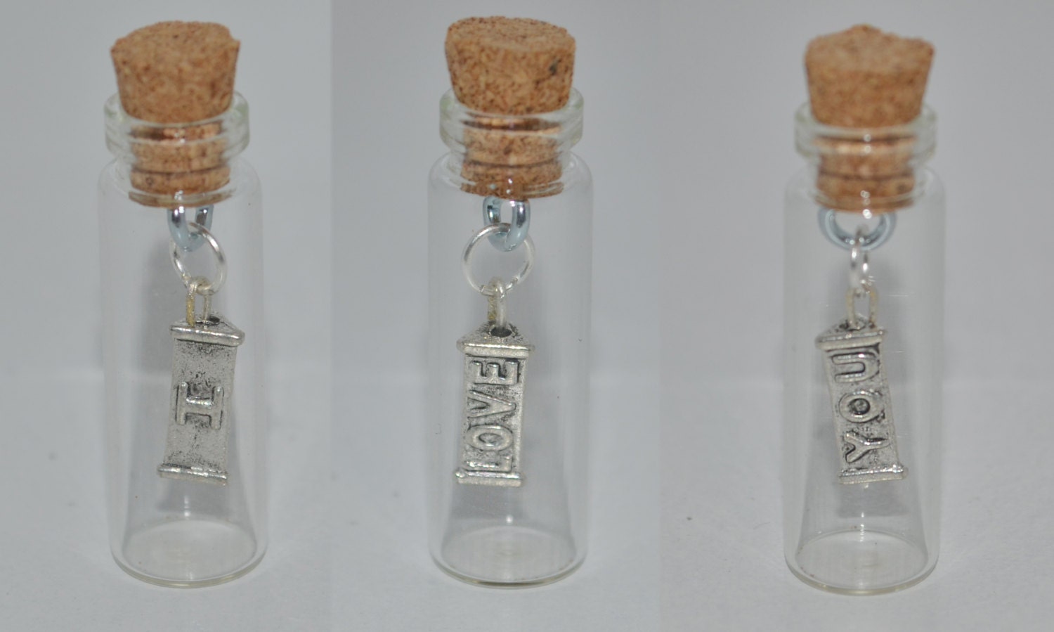 Glass "I Love You" Corked Jar/Bottle