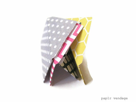 12  Mini Envelopes Spring Mix, Hot Pink Chevron, Grey Polka Dot, Black Netting & Yellow Honeycomb, Birthday Parties, Weddings, Special Note