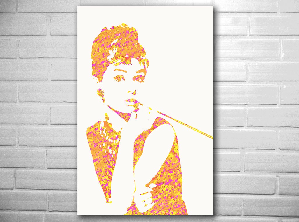 Audrey Hepburn pop minimalist art print