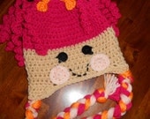 Crochet Lalaloopsy Inspired Hat-Newborn to Adult