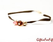 Colorful Glass Bead Bracelet Simple Everyday Modern Bridal Friendship Valentines Bithday Wedding Jewelry OOAK Gifts by Giftin For Fifteen
