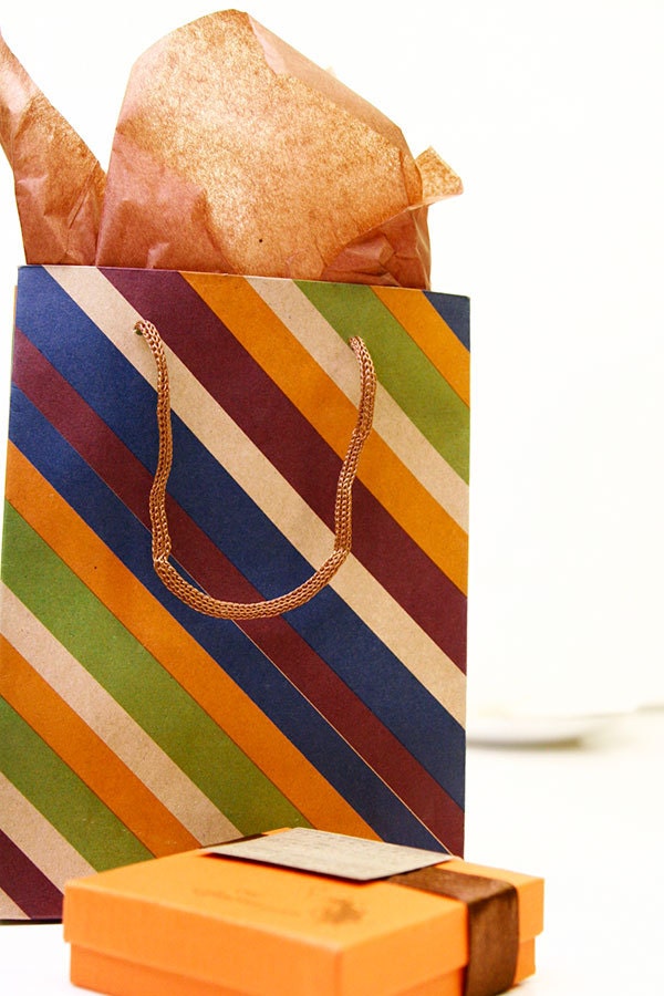 Cute Paper Gift Bags With Fancy Tissue Paper, Pick One Or All Three, Eco Friendly, 100 Percent Recycled