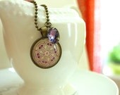 Purple Doily Necklace