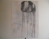 Original duck art sale, expressive duck painting, Modern art on canvas by Ricardo Machado (31.5 x 23.6 inches)
