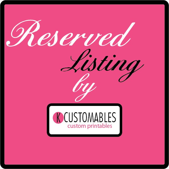 Reserved for Mechelle