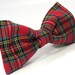 Dog Bow Tie Red Plaid Dog Bow Tie Dog Accessories Dog Clothing Red Bow Tie