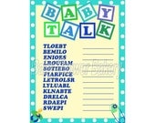 Boy Baby Shower Game, Baby Word Scramble, Baby Shower Game for Boy, Instant Download Baby Shower, Printable Shower Game