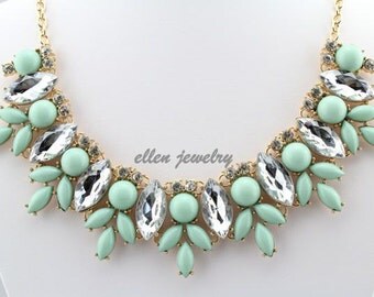 5 color bubble necklace bib necklace, statement necklace,bib necklace  beadwork necklace  (FN-0991)