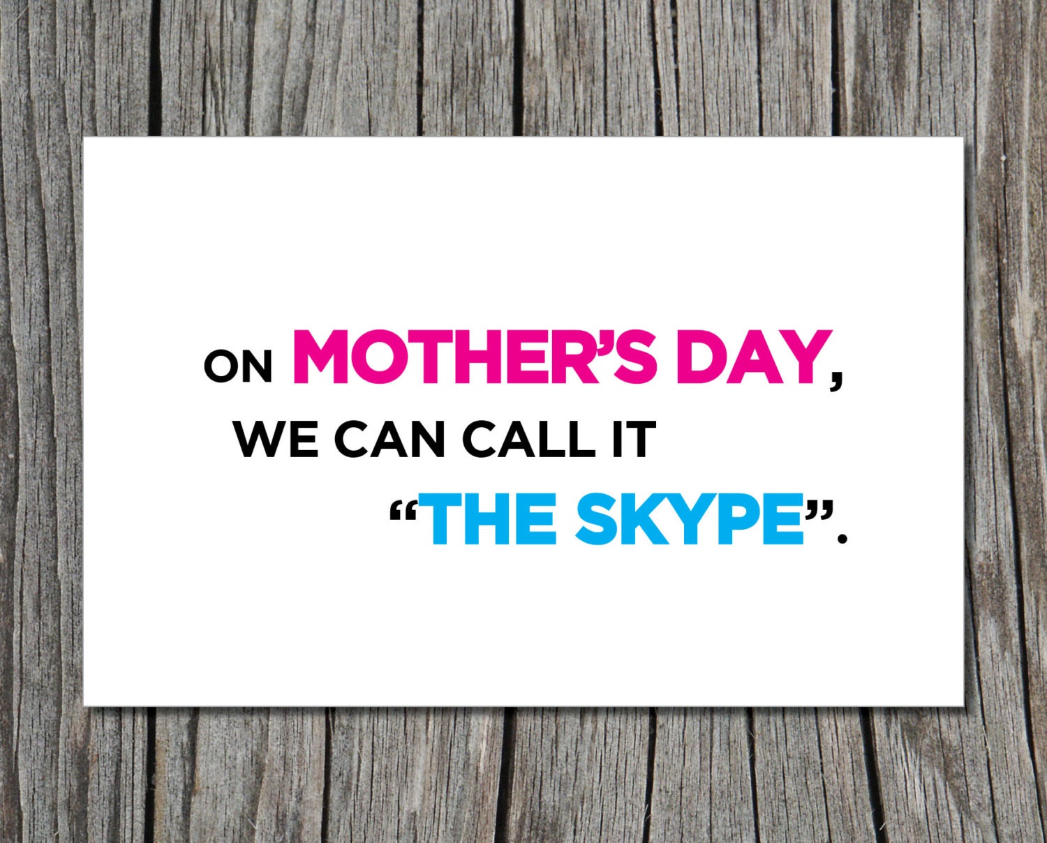 The Skype Printable Greeting Card