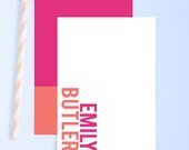 Colorblock Personalized Stationery Set