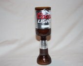 Recycled Beer Bottle - Coors Light -  Goblet Candle - Custom Made