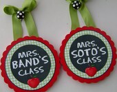 Scallop Edge Round Wood Wall Letters - Teacher Appreciation Signs