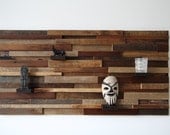 Wood wall art  with wood shelves 48"x24"x5" made of reclaimed barnwood