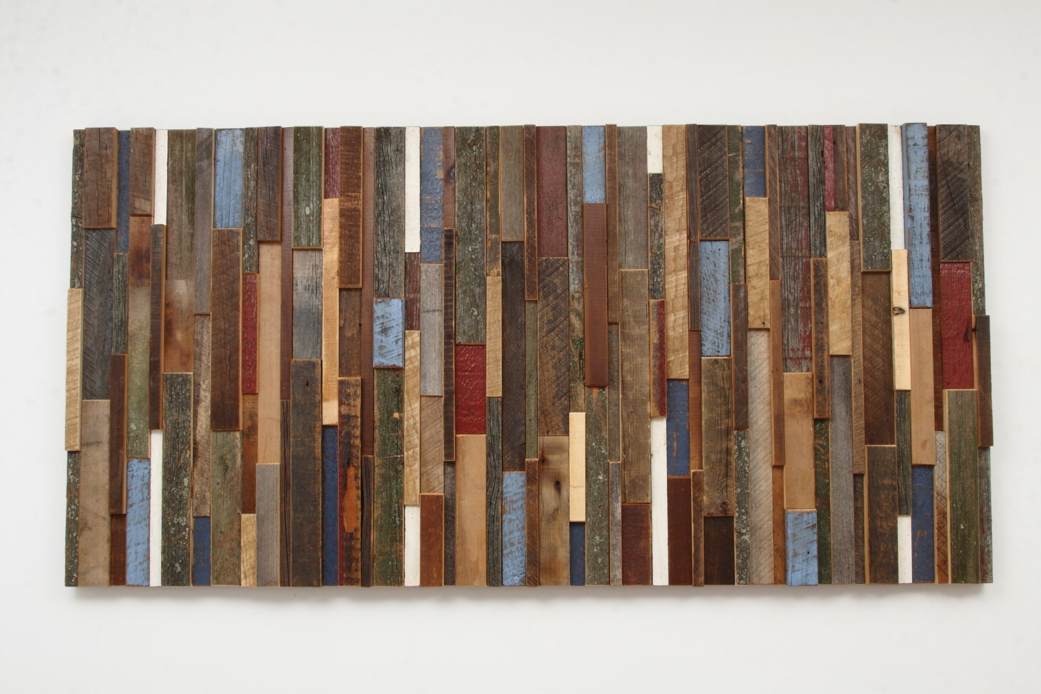 Reclaimed wood wall art 60"x30"x2" made of barnwood