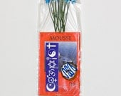 vacuum sealed MOUSSE magazine and coexist sticker and New York Giants themed dunkin donut (BLUE flowers)