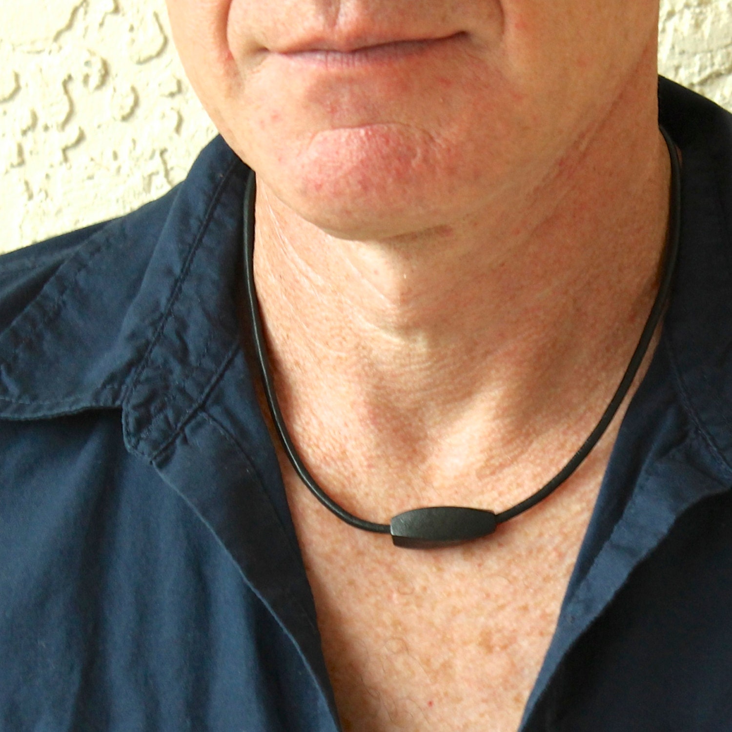 UNISEX Boho WOOD and LEATHER Necklace  - His or Hers Leather necklace with Wood Focal - Wholesale Jewelry - Ref