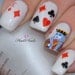 Nail Art Water Transfers Decals Wraps Playing Cards King of Hearts YD078