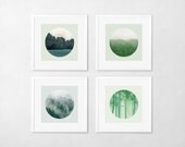 12x12 Landscape Photo Set Woodland photography Nature Forest Field Minimal Emerald Green Circular photo - MOONGARDENART 12x12 Landscape Photo Set Woodland photography Nature Forest Field Minimal Emerald Green Circular photo - MOONGARDENART
