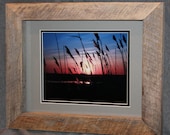 Fine Art Photography Sunset Over The Bay, Handmade Wood Frames, Landscape Photography, Ocean landscape, Wall Deco