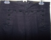 50% OFF SALE  Navy pants vintage 1940's Naval uniform trousers  military  nautical  men's women's unisex high waisted