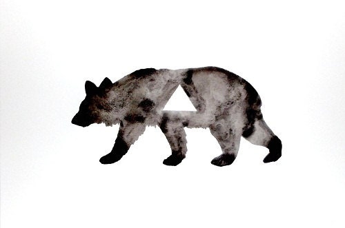 CUSTOM LISTING - Original Watercolor - Geometric Bear