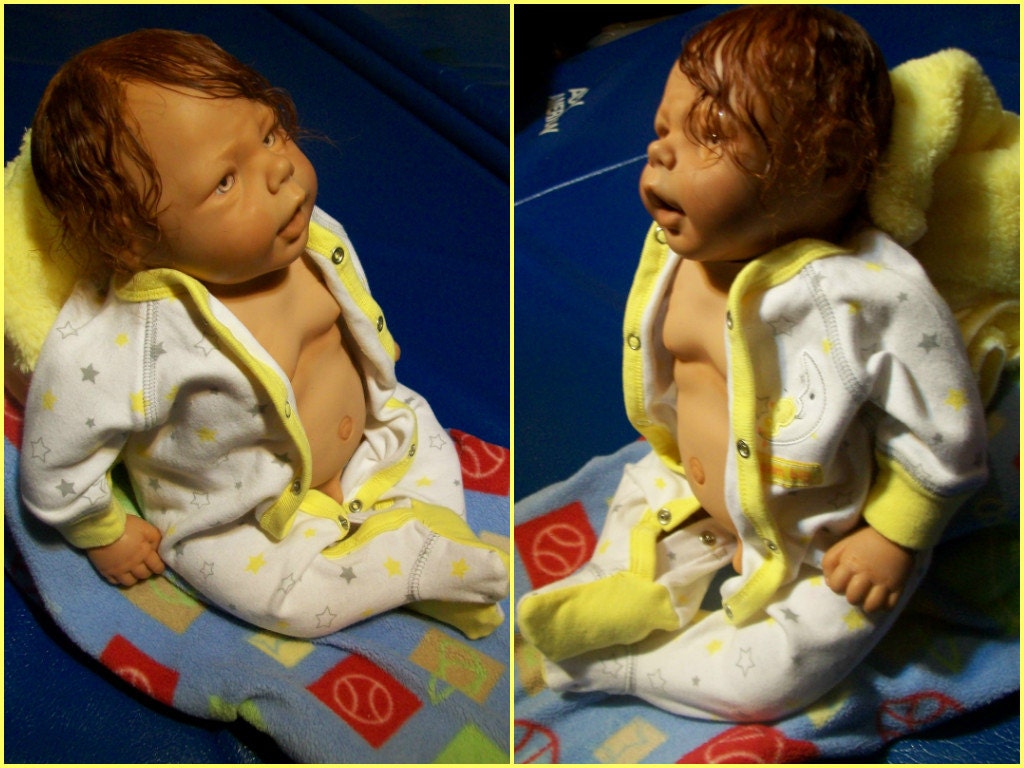 Amazing Realistic OOAK Newborn Reborn Baby Boy.Lifesize.Gorgeous. 6 Lbs.19.5".