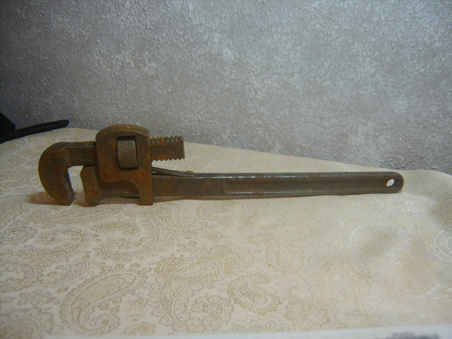 Vintage Antique 16" Pipe/Monkey Wrench Forged Tool Steel