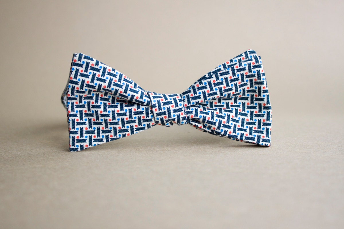 Navy Blue Banners with Red and Blue Dots