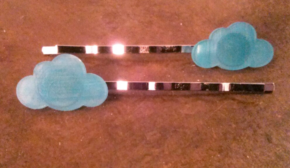 Pretty Blue Clouds Bobby Pin Set