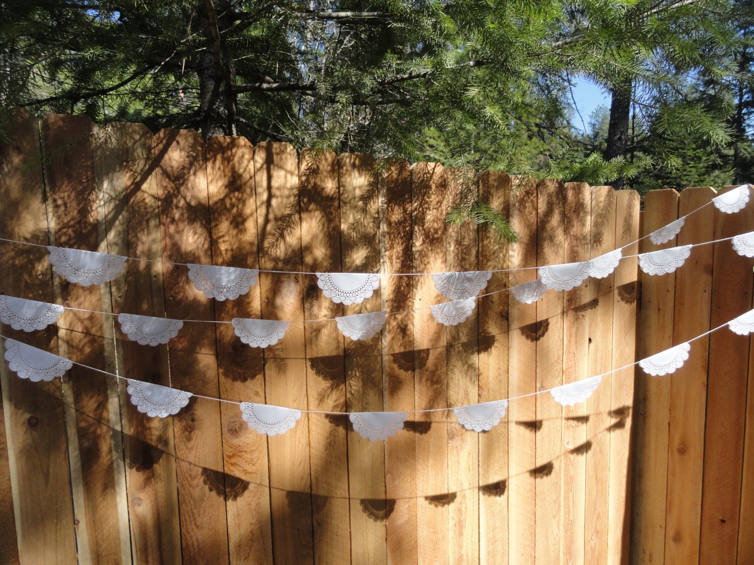 Doily Banner for Bridal Shower / Wedding/  Rehearsal Dinner / Valentine's/ Luncheons