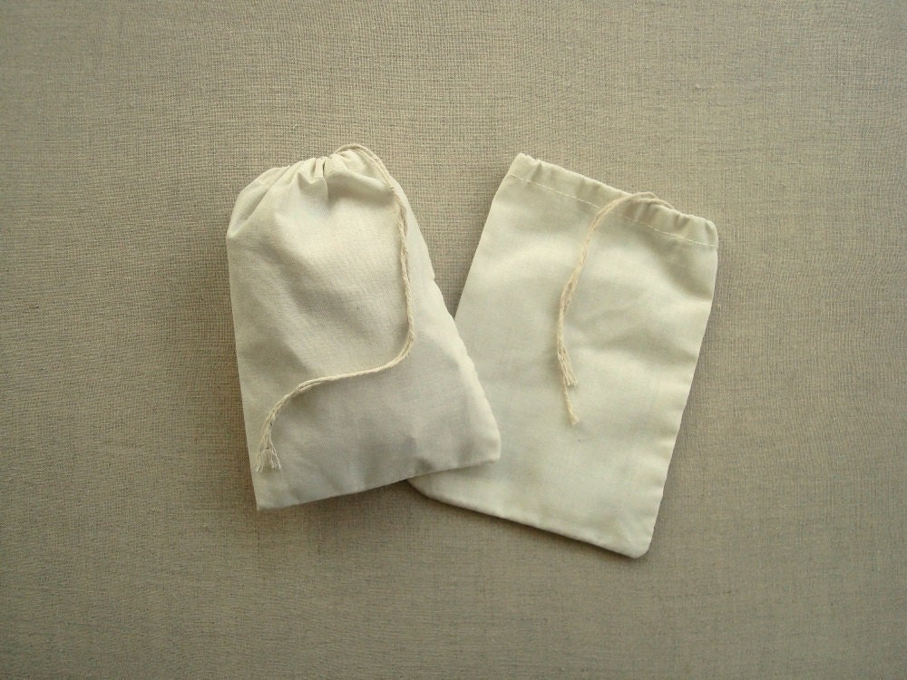 5 x 7 qty. 25 Best Cotton Muslin bags, favor & treat bags, all natural