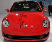 Vinyl Decal Sticker for Car Hood  fits any Auto Vehicle Van  Lovely Birds on Tree Branch TK192  In 25 Colors