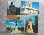 Set 4 vintage Soviet pocket calendars Architecture, monuments of the city Ulyanovsk Russia . collectible mixed media ephemera Made in USSR