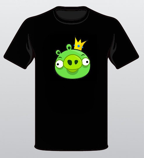 Angry Birds King of Pigs fun Rovio Games T-Shirt Sizes:S-2XL