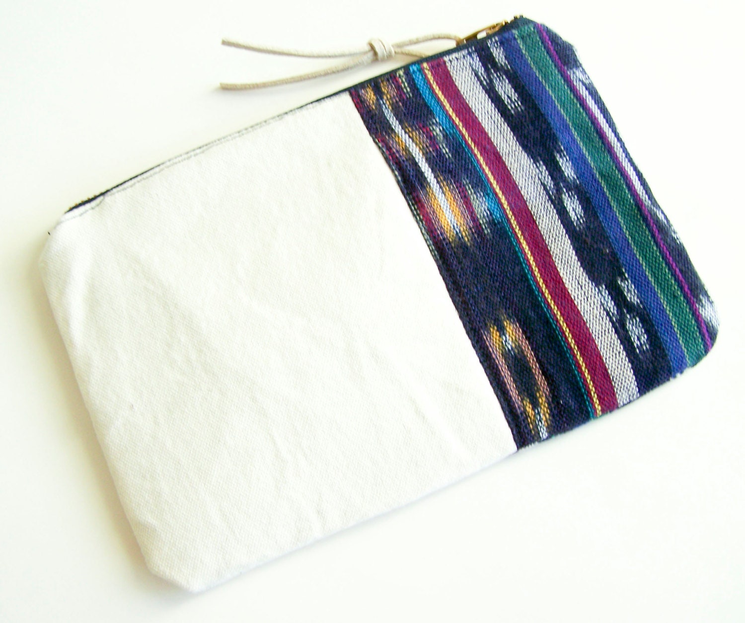 La Luna OGANIC canvas and blue ikat fabric