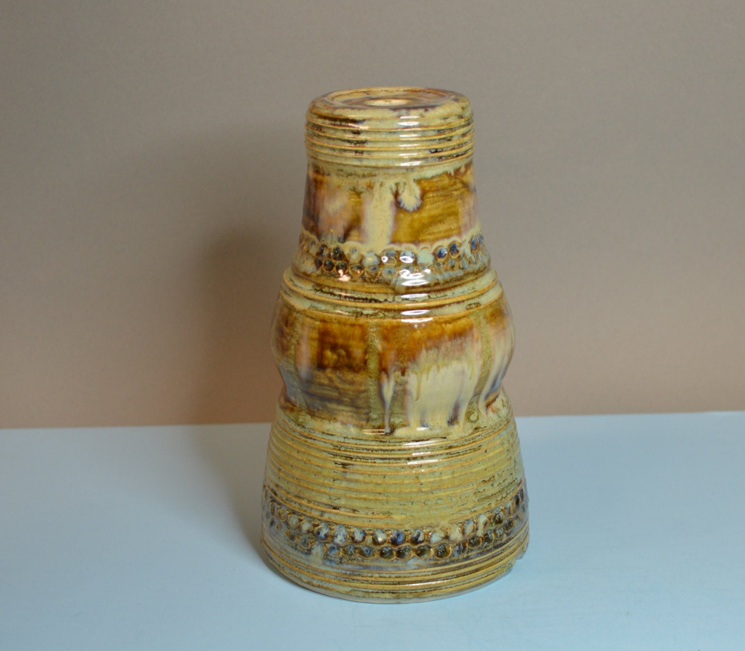 Handmade ceramic table lamp in shades of by TamarackStoneware