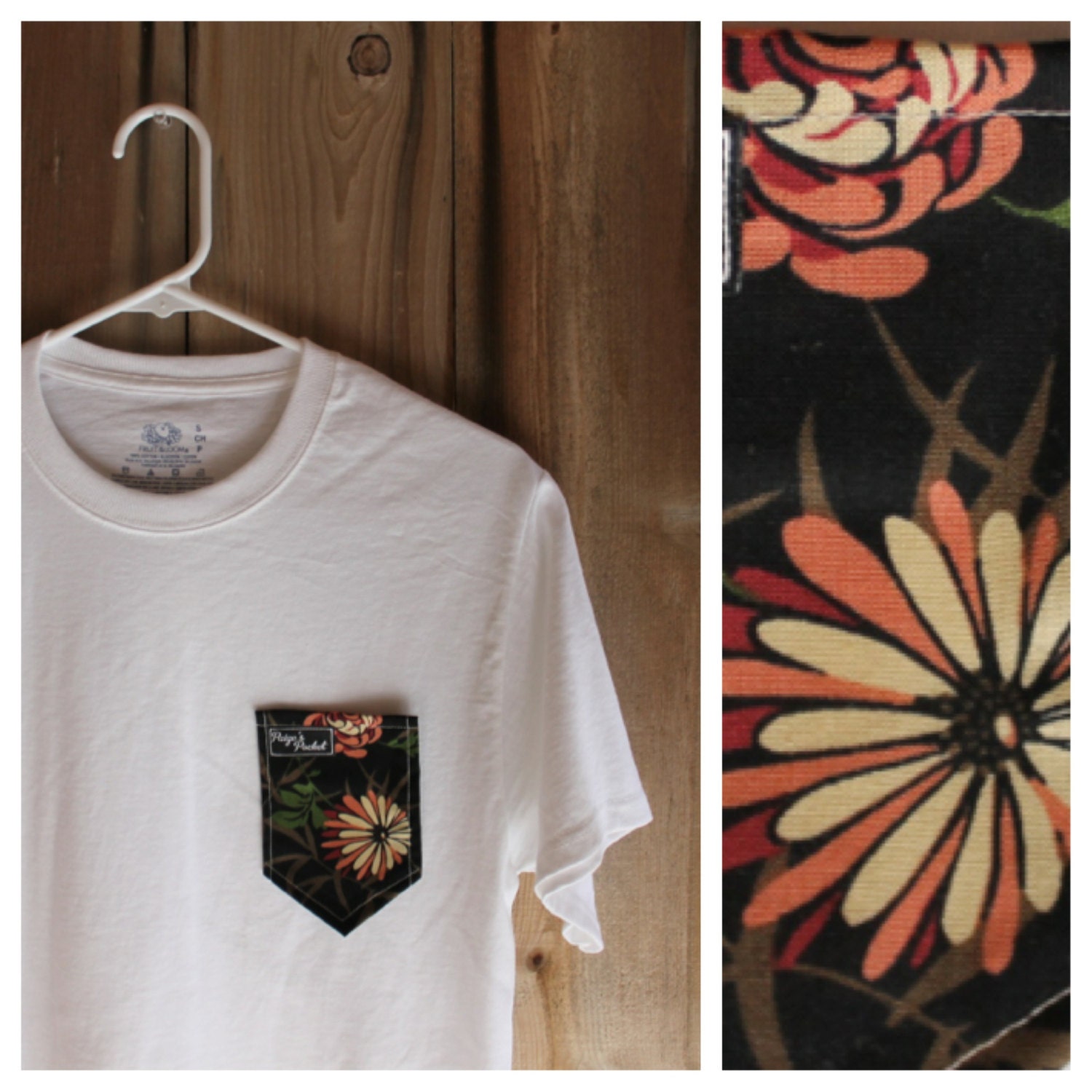 Chrysanthemum Print Paige's Pocket Tee